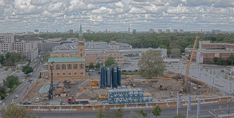 View of the construction site